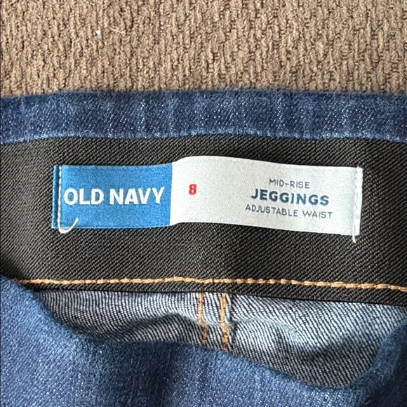 Old Navy Mid-Rise Blue Jeggings - Picture 2 of 3